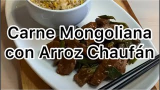 CARNE MONGOLIANA Y ARROZ CHAUFÁN [upl. by Yodlem]