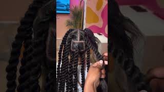 Jumbo twist big braids braids viralvideo [upl. by Haraf]