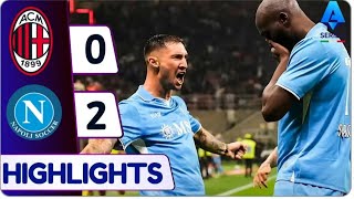 AC Milan vs Napoli 02  Highlights amp Goals [upl. by Betthezel]