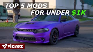 TOP 5 DODGE CHARGER MODS FOR UNDER 1K [upl. by Effy913]