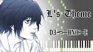 Ls Theme Lのテーマ 🎹PIANO★ Death Note デスノート ★ Synthesia Tutorial ★ Hideki Taniuchi [upl. by Homans]