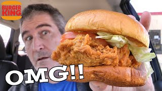 NEW Burger King ChKing Deluxe Chicken Sandwich REVIEW 🍔👑🐔 [upl. by Florrie]