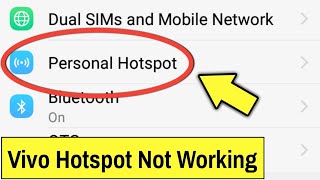 WiFi Hotspot Not Working  Personal Hotspot  Problem Solve In Android Phones Vivo y91I [upl. by Aiuqal]