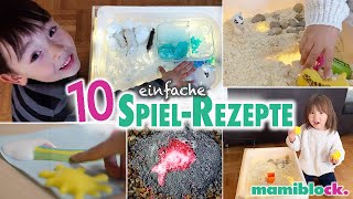 Die 10 schönsten Spielrezepte  DIY mit max 3 Zutaten  Experimente  mamiblock [upl. by Sammons]