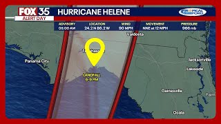 Hurricane Helene path Storm likely to make landfall near Tallahassee Florida [upl. by Nnoj910]