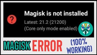 Magisk is not installed problem 2021 solved [upl. by Namor989]