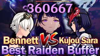 Raiden Shogun BEST Support C6 Bennett vs C6 Kujou Sara Comparison amp Showcase  Genshin Impact 21 [upl. by Claresta]