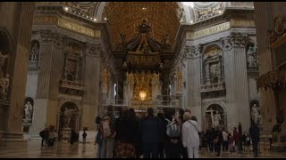 Il restauro del Baldacchino di San Pietro in vista del Giubileo [upl. by Levitt291]