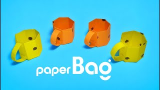 DIY Paper Bag Making  How to Make Bag Using Paper  School Craft  DIY Tutorial [upl. by Glimp]