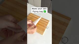 DIY piping bag🥰pipingbag bakinghacks bakingtips tipsandtricks cakehacks viralhacks unique [upl. by Aihsas]