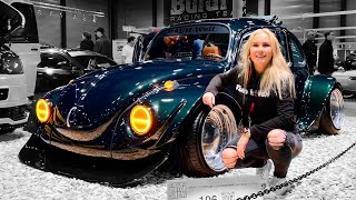 REBECCA FRITSHAGEN ÄR EN STOR FÖREBILD FÖR BILBYGGARE  VW Beetle Widebody RWB [upl. by Anilev908]