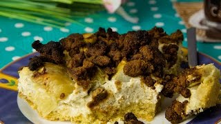 Rhabarberkuchen mit Quarkcreme amp Streusel  Low Carb  glutenfrei  salalade [upl. by Bokaj]