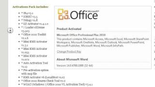 Office 2010 Toolkit and EZActivator 223  Activations Pack [upl. by Aiahc]