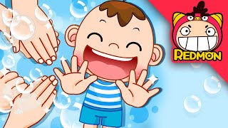 Washing hands  Good habits song  Nursery Rhymes  REDMON [upl. by Onitnerolf501]