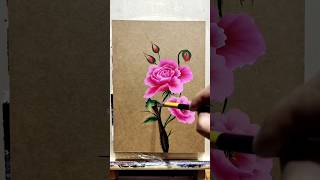 Easy rose tree flower painting  short ytshort [upl. by Anaej844]