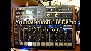 Arturia DrumBrute demo  Techno jam [upl. by Ardek]