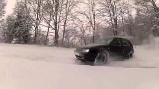 Golf4 V6 Winter Snow Drifting  No Crash  Feb 2013 [upl. by Sylvan471]