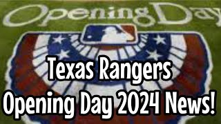 Texas Rangers Opening Day 2024 News amp More [upl. by Florencia]