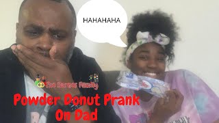 POWDER DONUT PRANK ON DAD [upl. by Ayocal]