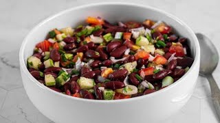 how to make kidney beans salad 🥗 lobia chaat ASMR  very easy recipe [upl. by Lohcin132]