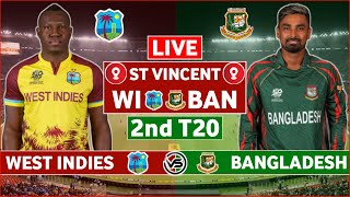 West Indies vs Bangladesh 2nd T20 Live  WI vs BAN 2nd T20 Live Scores amp Commentary  WI Innings [upl. by Asseniv534]