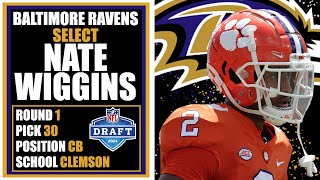 RAVENS DRAFT NATE WIGGINS IN ROUND 1 INSTANT REACTION [upl. by Tewell431]