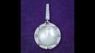 Art Deco Saltwater Pearl Diamond Pendant 18ct Gold With Cert [upl. by Adlen741]