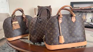 Louis Vuitton Alma Collection  Vintage amp New Models PM amp MM Size Comparisons No Mod Shots [upl. by Hahseram]