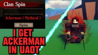 GETTING ACKERMAN IN UNTITLED ATTACK ON TITAN Roblox [upl. by Yorle]