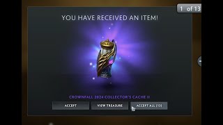 Dota2 Crownfall Collectors Cache 2 Treasure Opening 2024 [upl. by Nnylg]