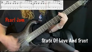 State Of Love And Trust  Pearl Jam 12 String Bass Cover  Tab [upl. by Cozza613]