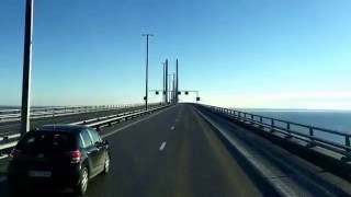 Øresund bridge Denmark  Sweden [upl. by Aerdua]