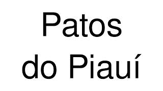 How to Pronounce Patos do Piauí Brazil [upl. by Manard]