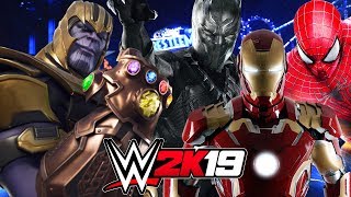 WWE 2K19  THANOS vs THE AVENGERS [upl. by Airom]