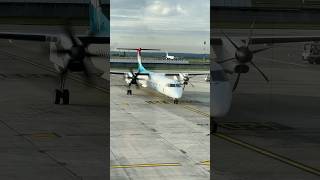 Luxair DHC8Q400 arriving in Charles de Gaulle Airport CDG Paris 🇫🇷 luxair q400 cdg [upl. by Mukund]