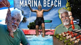 Dad orey ஆட்டம் at Marina Swimming Pool 🔥😂 Tasty Food Vlog 😋😍 [upl. by Seidule860]