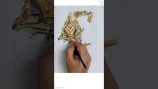 Drawing Scorpion from Mortal Kombat Game art drawing sketch funny funnyvideo draw [upl. by Ecnerwal]