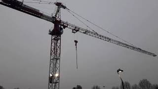 MILANO CANTIERE TORRE LIBESKIND PARTENZA PIANI FUORI TERRA GRU POTAIN AL LAVORO [upl. by Endaira]