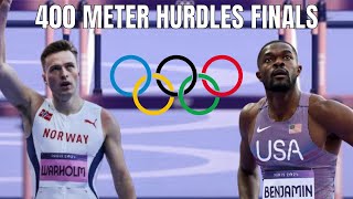 400m HURDLES FINALS  Rai Benjamin vs Karsten Warholm  Paris Olympics 2024 [upl. by Taite]