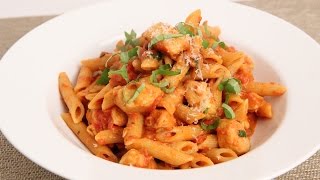 Penne Vodka with Chicken Recipe  Laura Vitale  Laura in the Kitchen Episode 862 [upl. by Anaela]