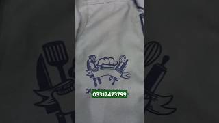 Chef Jacket green color customized logo and name print on chef coat uniformsupplier chefcoatkarach [upl. by Myke]