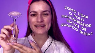 Como usar o Rolo Massageador Facial de Quartzo Rosa [upl. by Prichard]