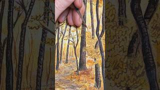 Landscape Painting 55  Golden Trail  art [upl. by Ahtnammas]