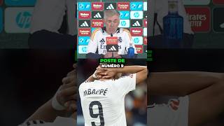 Ancelotti interrogé sur le poste de numéro 9 de Mbappé  mbappé realmadrid ancelotti [upl. by Ahsyad]