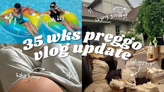 35 weeks pregnant vlog update [upl. by Adehsar577]