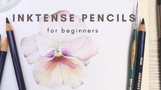 How to obtain delicate colours with Inktense Pencils [upl. by Codel]