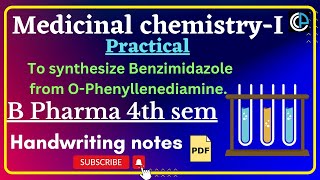 Synthesis of BenzimidazoleMedicinal chemistry1B Pharm 4th SemExperiment no01 csvtu medichem [upl. by Eisiam]