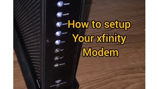 How to setup your xfinity internet Modem your self [upl. by Jaala840]