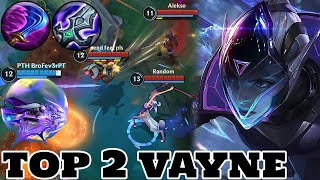 Wild Rift Vayne  Top 2 Vayne Gameplay quotVayne Mainquot Rank Challenger [upl. by Nanreh]