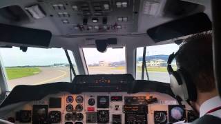 Jetstream 31 cockpit landing in Tallinn [upl. by Irrot]